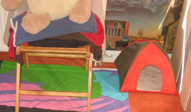 Wigwam in der Zimmerecke